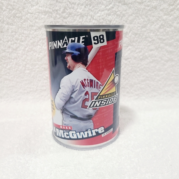 New Mark McGwire Cardinals 1998 Pinnacle Baseball Cards In A Can - New Sealed - Picture 1 of 8